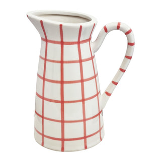 Fenton Check Pitcher Vase Bubblegum