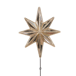 Champagne Glittered Star Tree Topper