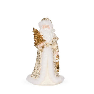 White and Gold Santa with Fur