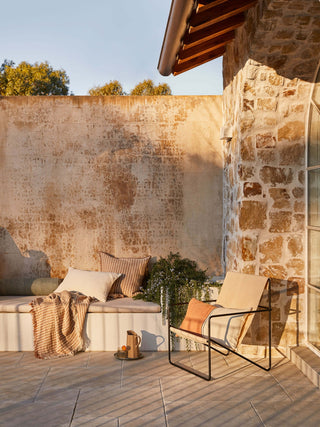 Ava Stripe Toffee Cushion