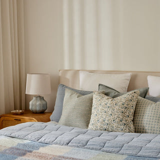 Neera Blue Scallop Cushion