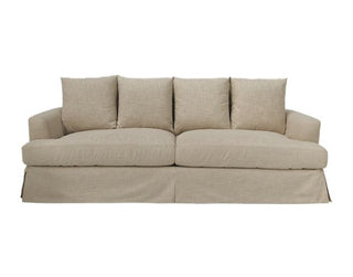 Beige sofa on a white background