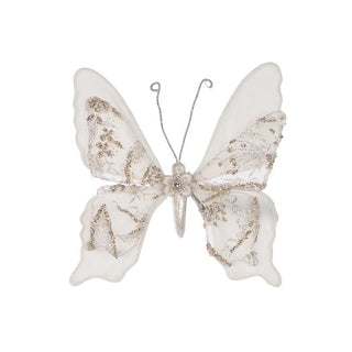 White Sheer Lace Butterfly