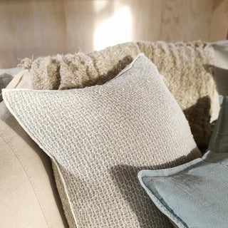 Angler Cushion - Soft Blue/Off White