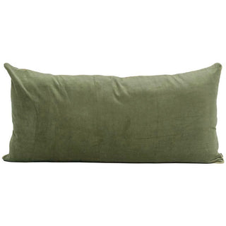 Green pillow on a white background