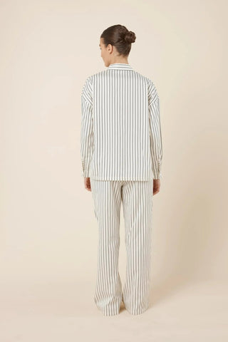 Willow Cotton Stripe PJ Set - Ecru