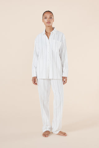 Amelie Pyjama Ivory Stripe