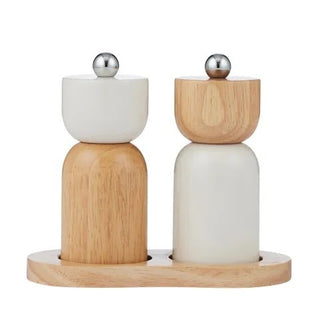 ETA Wood Salt & Pepper Set with Tray