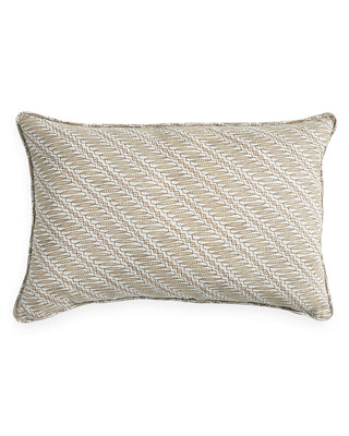 Textured rectangular pillow on a white background