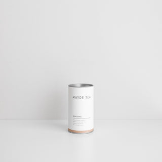Mayde Tea Nursing canister on a white background