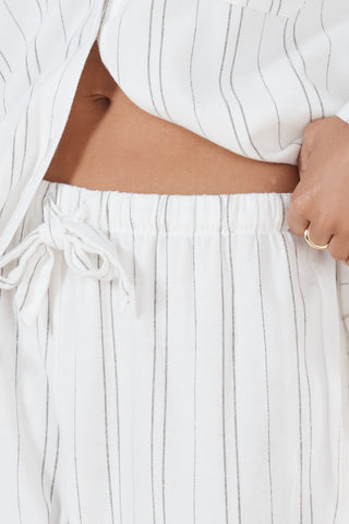 Amelie Pyjama Ivory Stripe