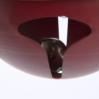 Close-up of a wooden bowl with a white background