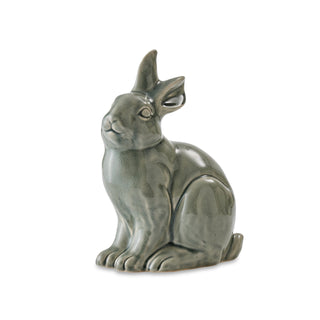 Ceramic rabbit figurine on a white background