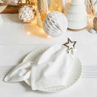 Star Napkin Ring 4pk Silver