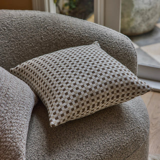 Checkers Beige/Coffee Cushion
