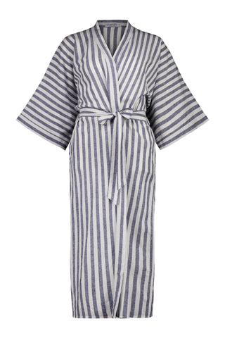 Striped robe on a white background