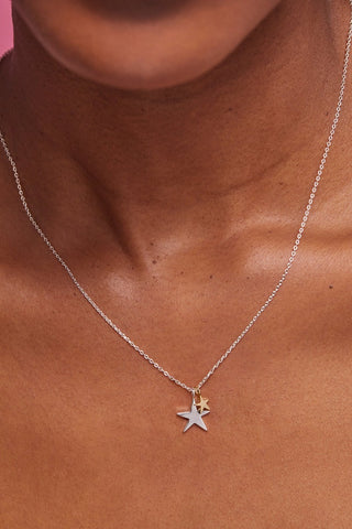 Estella Bartlett Double Hand Drawn Star Necklace