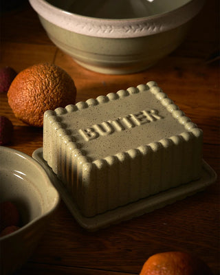 Large Butter DIsh in Peppercorn