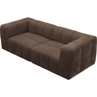 Brown sectional sofa on a white background