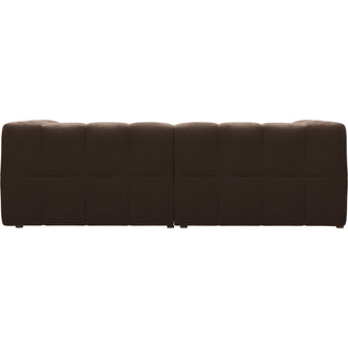 Brown sectional sofa on a white background
