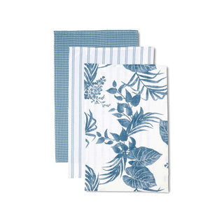 Isle Blue Tea Towel Pack 3